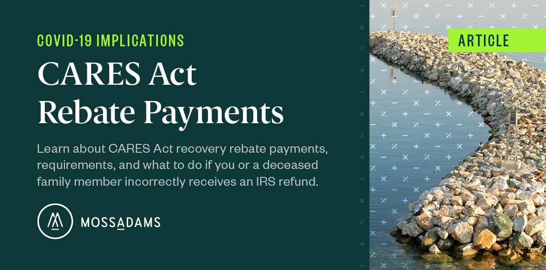 CARES Act Recovery Rebate Payments And Deceased Recipients