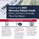 Claiming The 2021 Recovery Rebate Credit When You Don t Normally File A