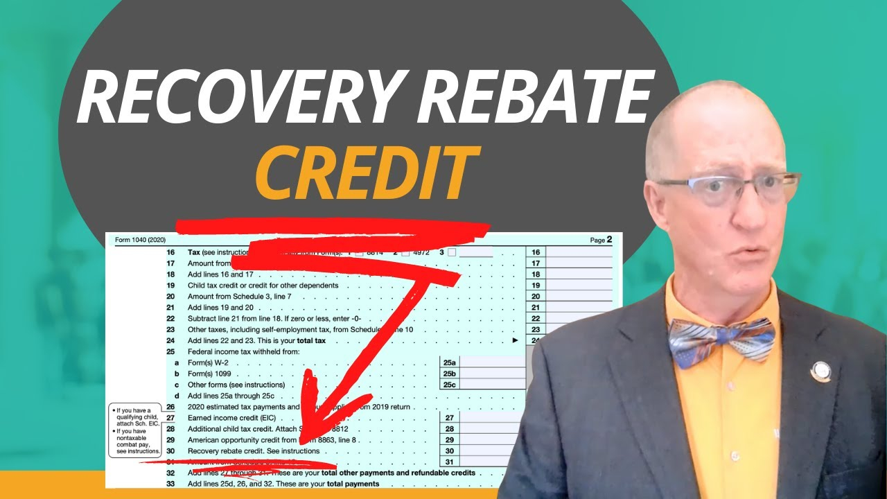 Recovery Rebate Credit Form 1040 YouTube