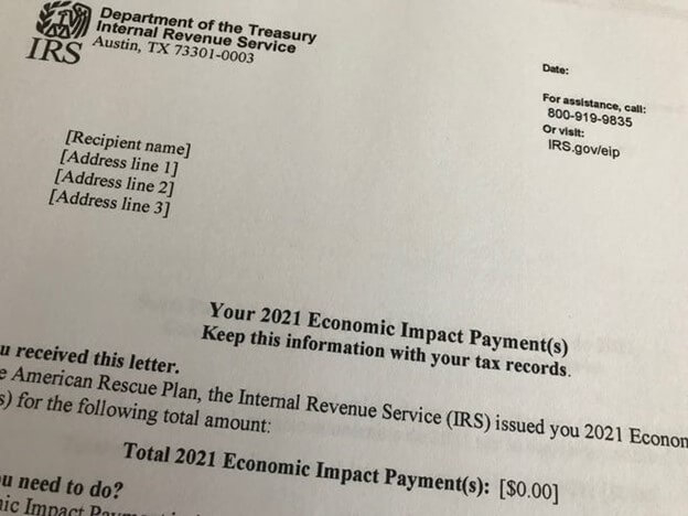 Economic Impact Payment Letter 6475 Andrews Hooper Pavlik PLC