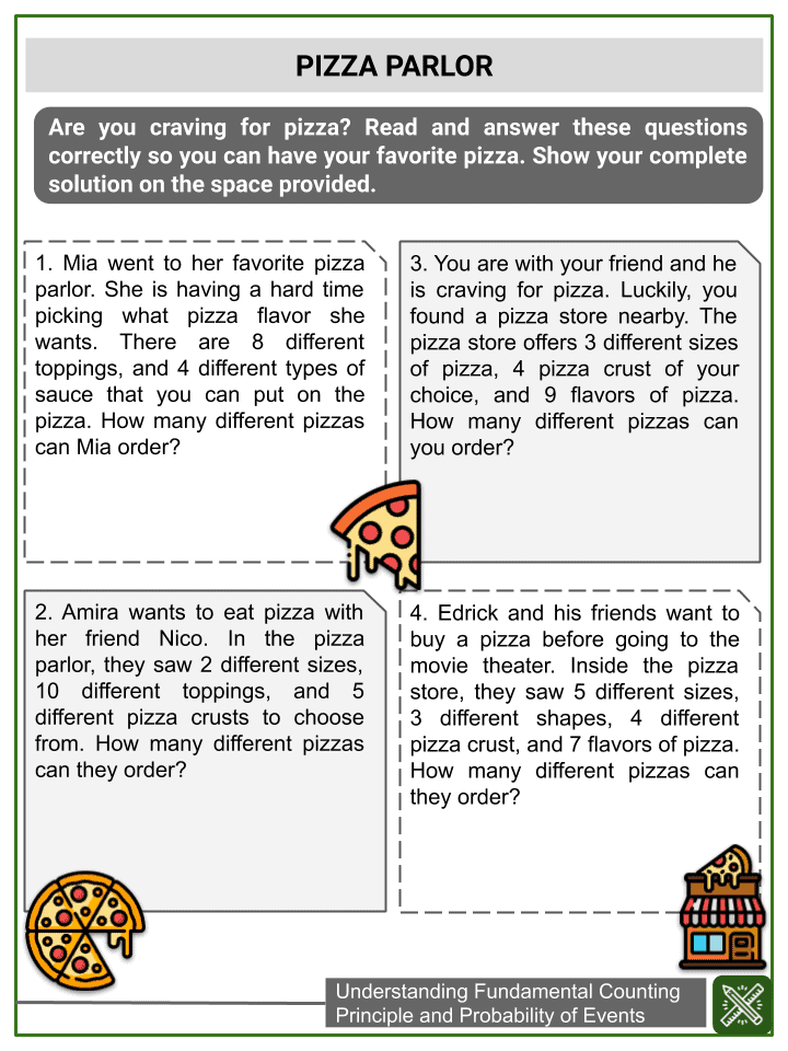 Fundamental Counting Principle Worksheet SW USA Live