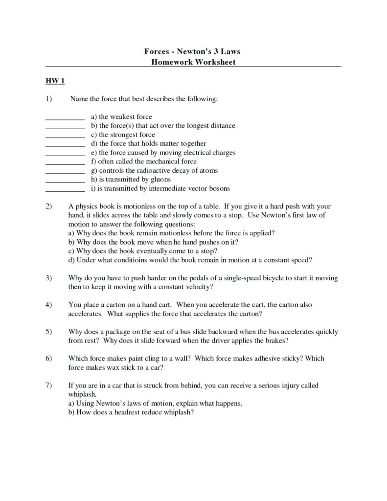 Momentum Problems Worksheet Printable Worksheets And Activities For 