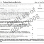 Reduced Sec 121 Exclusion Worksheet Tax Guru Ker tetter Letter