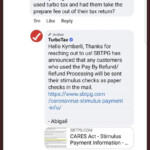 Stimulus Checks Tax Return Irs Turbotax QATAX