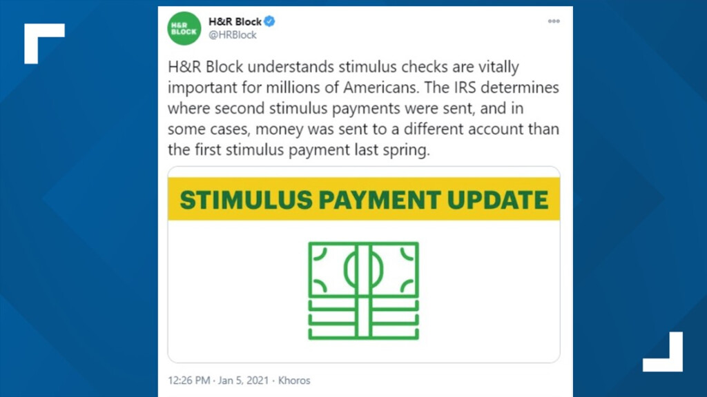 Turbo Tax And H R Block Customer Waiting On Stimulus Payment 9news