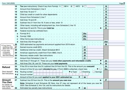 Recovery Rebate Credit EHL AI Point