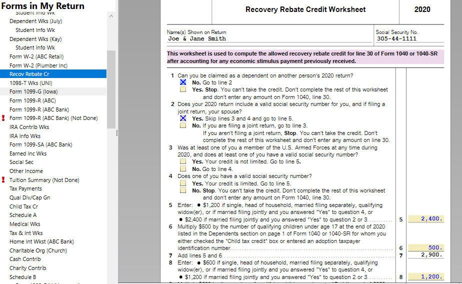 The Recovery Rebate Credit Calculator MollieAilie