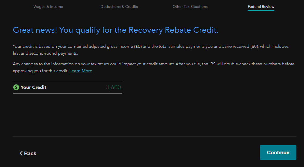 How Do You Claim The Recovery Rebate Credit On Turbotax Recovery Rebate