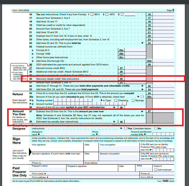 How To File Recovery Rebate Credit Turbotax Recovery Rebate