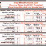 Ready To Use Recovery Rebate Credit 2021 Worksheet MSOfficeGeek